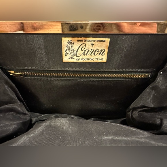 Rare Vintage 1960s Caron of Houston Embellishment Needlepoint / Wool Handbag - Picture 8 of 12